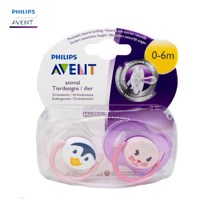 Ty giả Philips Avent ty ngậm giả Núm ti giả ngậm thông khí chỉnh nha Không chứ BPA an toàn cho bé hàng chính hãng Tặng móc khóa xinh xắn thương hiệu Bamboo Life