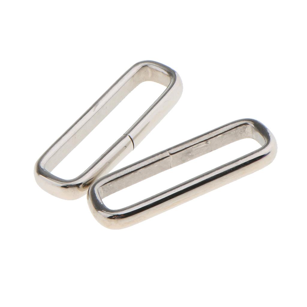 5 Pieces Silver Stainless Steel Rings Nylon Watch Band Strap Belt Buckle