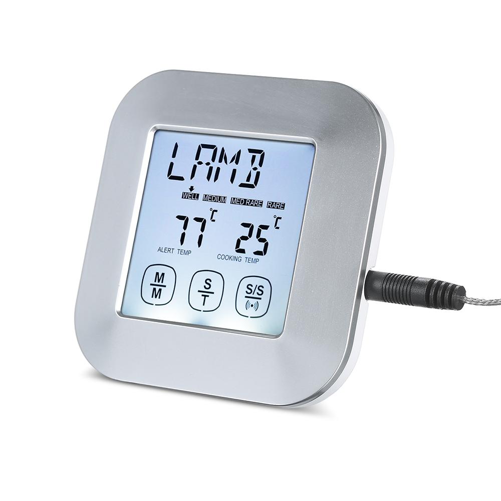 Máy đo nhiệt độ thịt kỹ thuật số màn hình LCD, đèn nền, đếm ngược