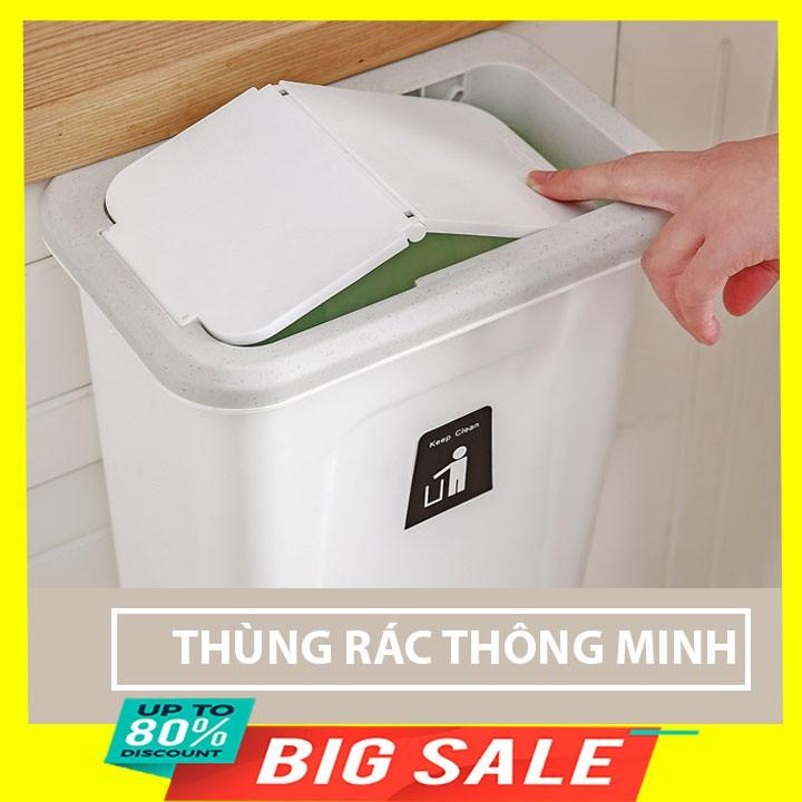 Thùng rác thông minh mini để bàn văn phòng 17x27x28cm 600g