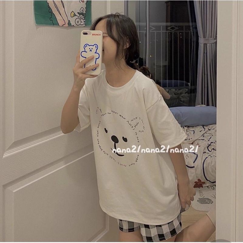 SET BỘ CUTE MÙA HÈ HÌNH GẤU CHỮ