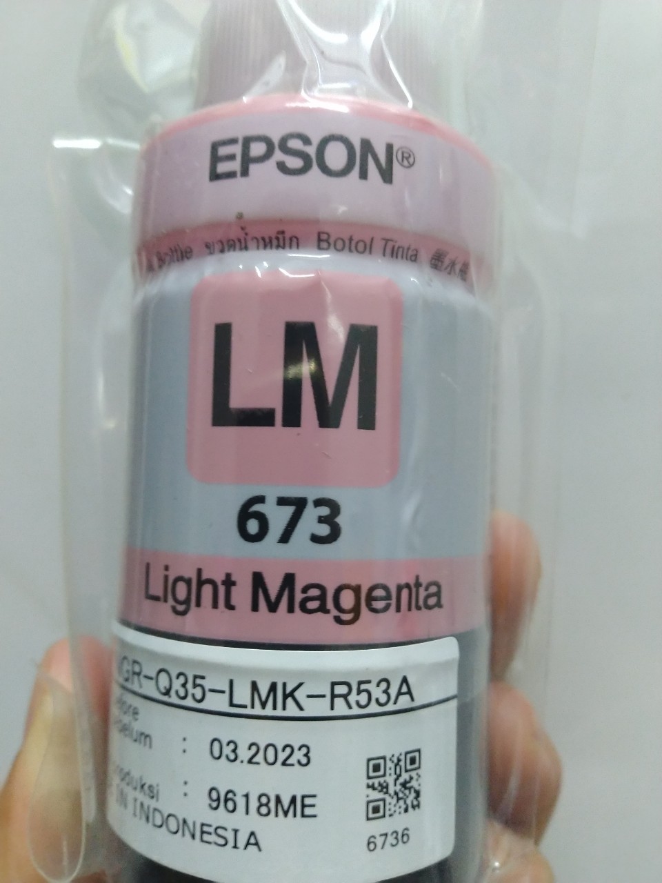 Mực Epson 673 màu đỏ nhạt dành cho máy Epson L805 / L850 / L1800 / L810 / L800- LM