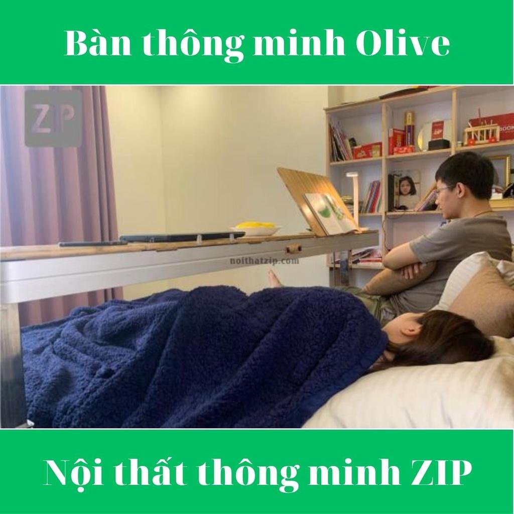 Bàn học - làm việc thông minh đa chức năng Olive dài 1m4, cho một người, Bảo hành 12 tháng