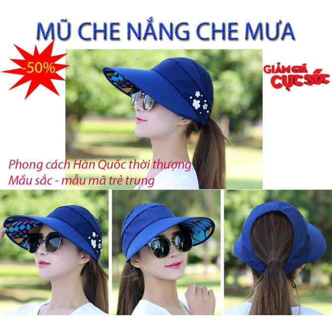 MŨ CHỐNG NĂNG CHO BẠN GÁI CÓ ĐÍNH HOA