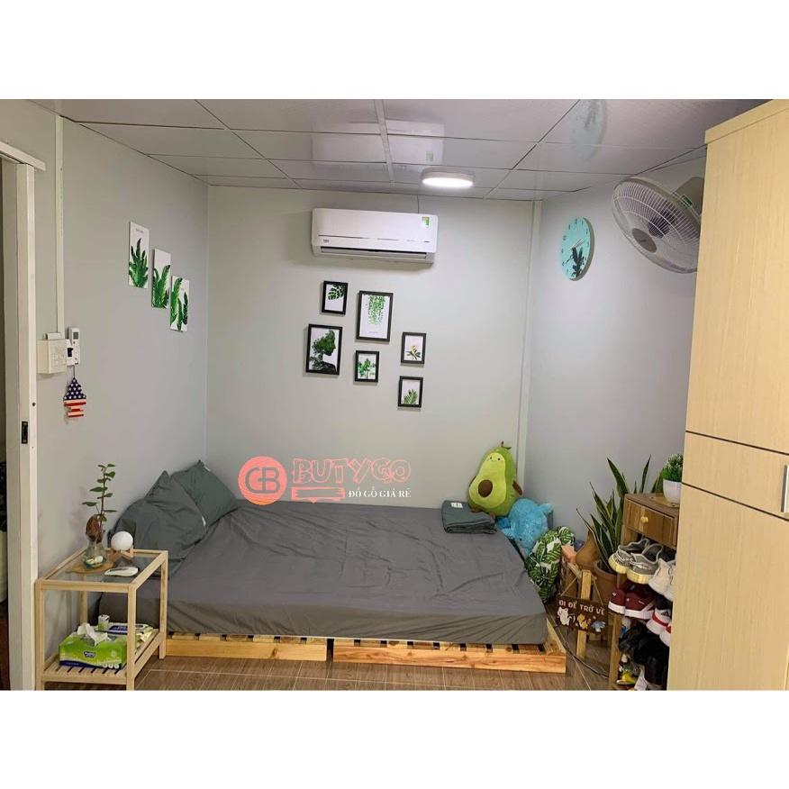 GIƯỜNG NGỦ PALLET GỖ THÔNG TỪ 1M2 ĐẾN 1M8 ĐỦ SIZE