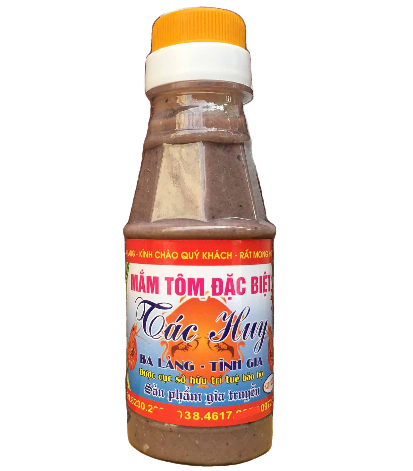 Mắm tôm Ba làng Tác Huy chai 120ml thích hợp sử dụng trong gia đình