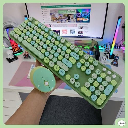 Mofii Phím Chuột Không Dây Sweet Moxed Xanh Lá 60019038 - Hàng chính hãng