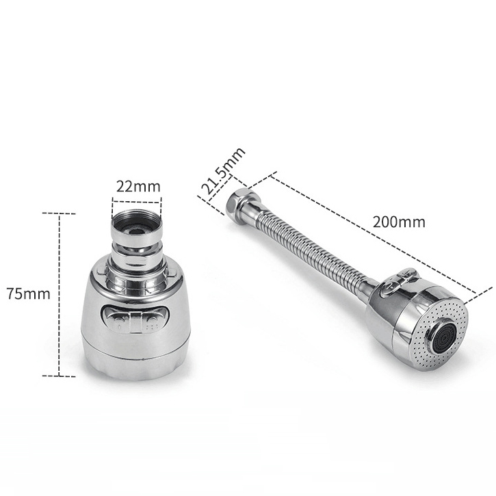 Vòi tăng áp bồn rửa bát 360 độ inox 