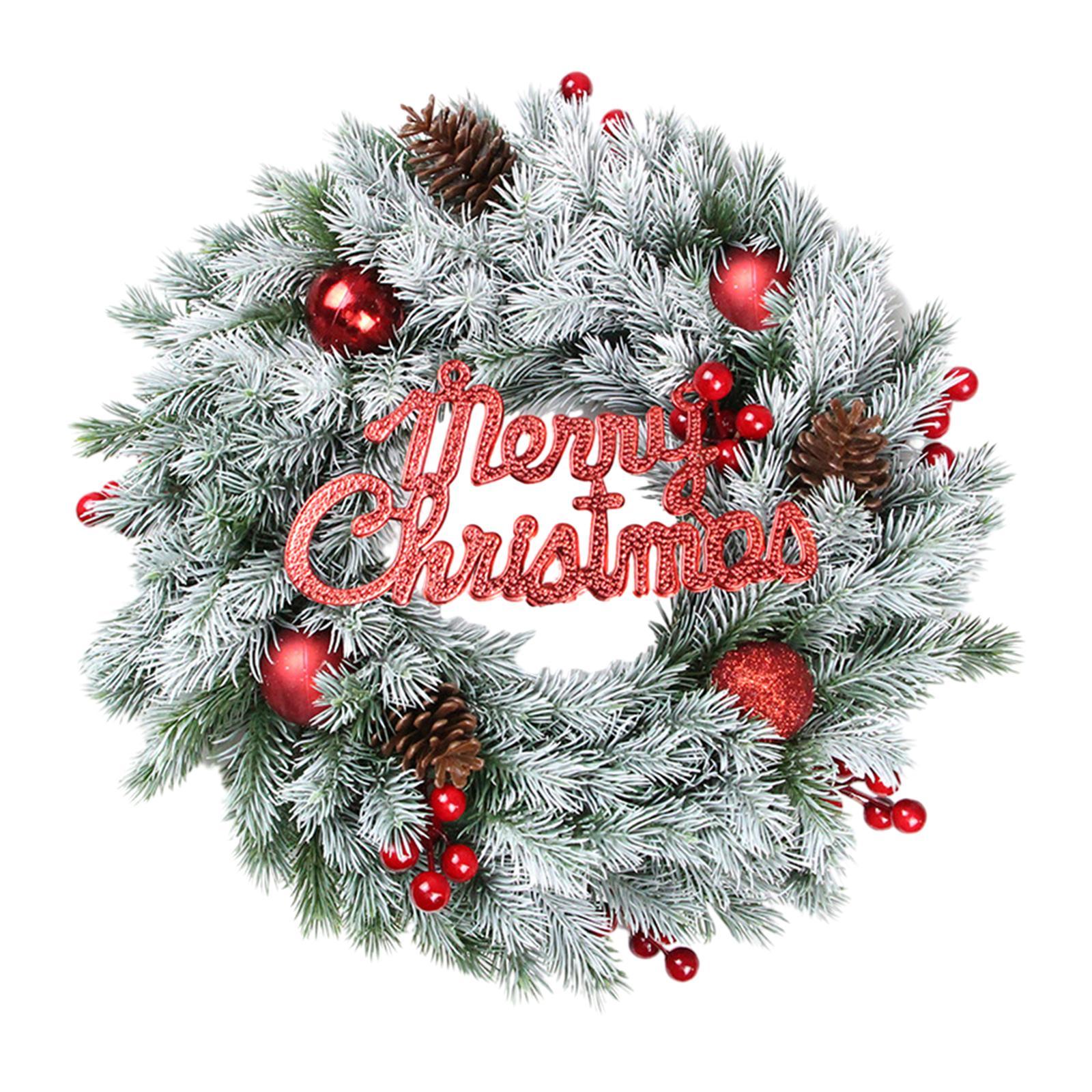 Faux Christmas Wreath Home Decor Holiday Garland for Office Festival Wedding