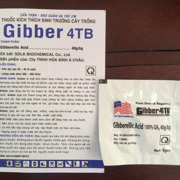 3 Gói Phân Bón Lá Cao Cấp Gibber 4TB GA3 Dạng Viên Sủi 5gram