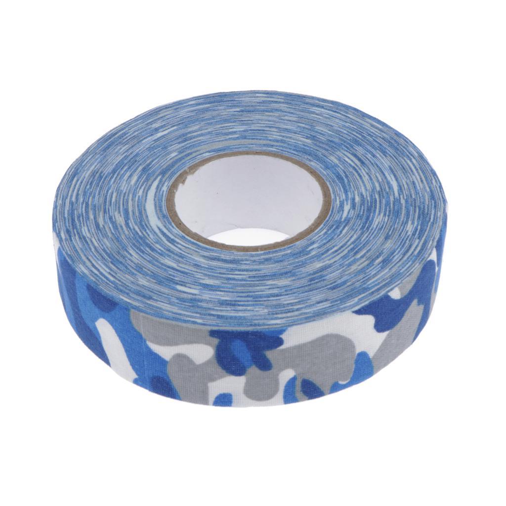 2 Pack Anti-Skid Ice Hockey Stick Shin Guard Tape Wrap Easy to Tear Red+Blue
