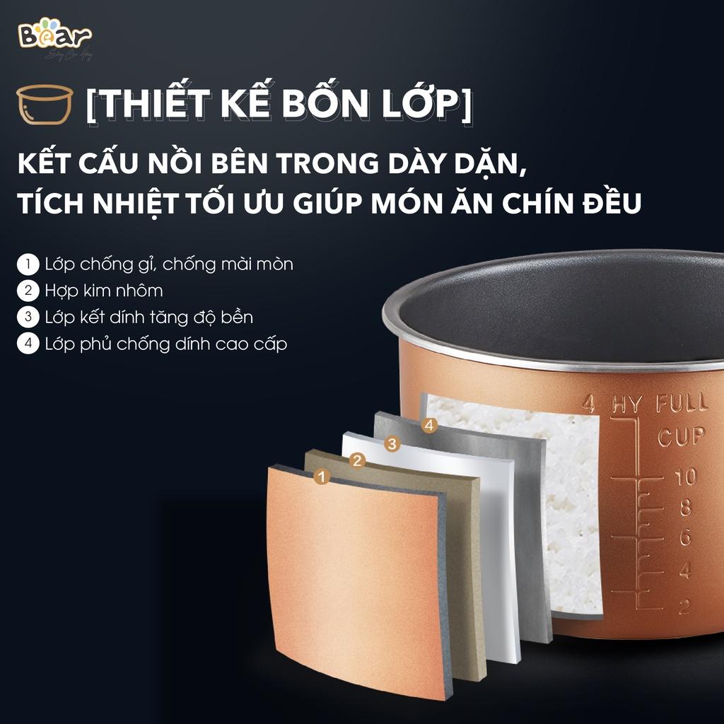 Nồi Áp Suất Điện Đa Năng 5L Bear Nồi Hầm Xương, Hầm Gà, Nấu Cháo YLB-A50M1 - Hàng Chính Hãng Bảo hành 18 Tháng