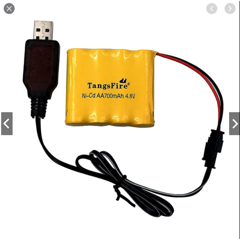 Pin kèm sạc usb 4.8v 700mah Ni Cd Pin sạc xe điều khiển từ xa