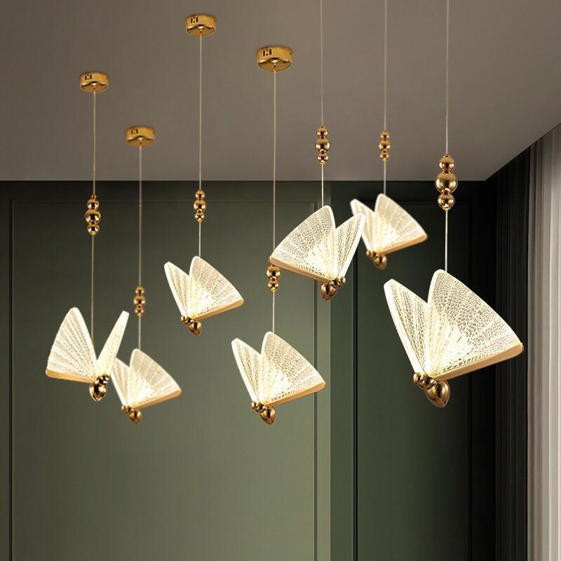 Đèn thả bướm trang trí,đèn thả phòng ngủ,đèn thả bàn ăn,đèn phòng khách, đèn treo, đèn thả trần, đèn thả thông tầng