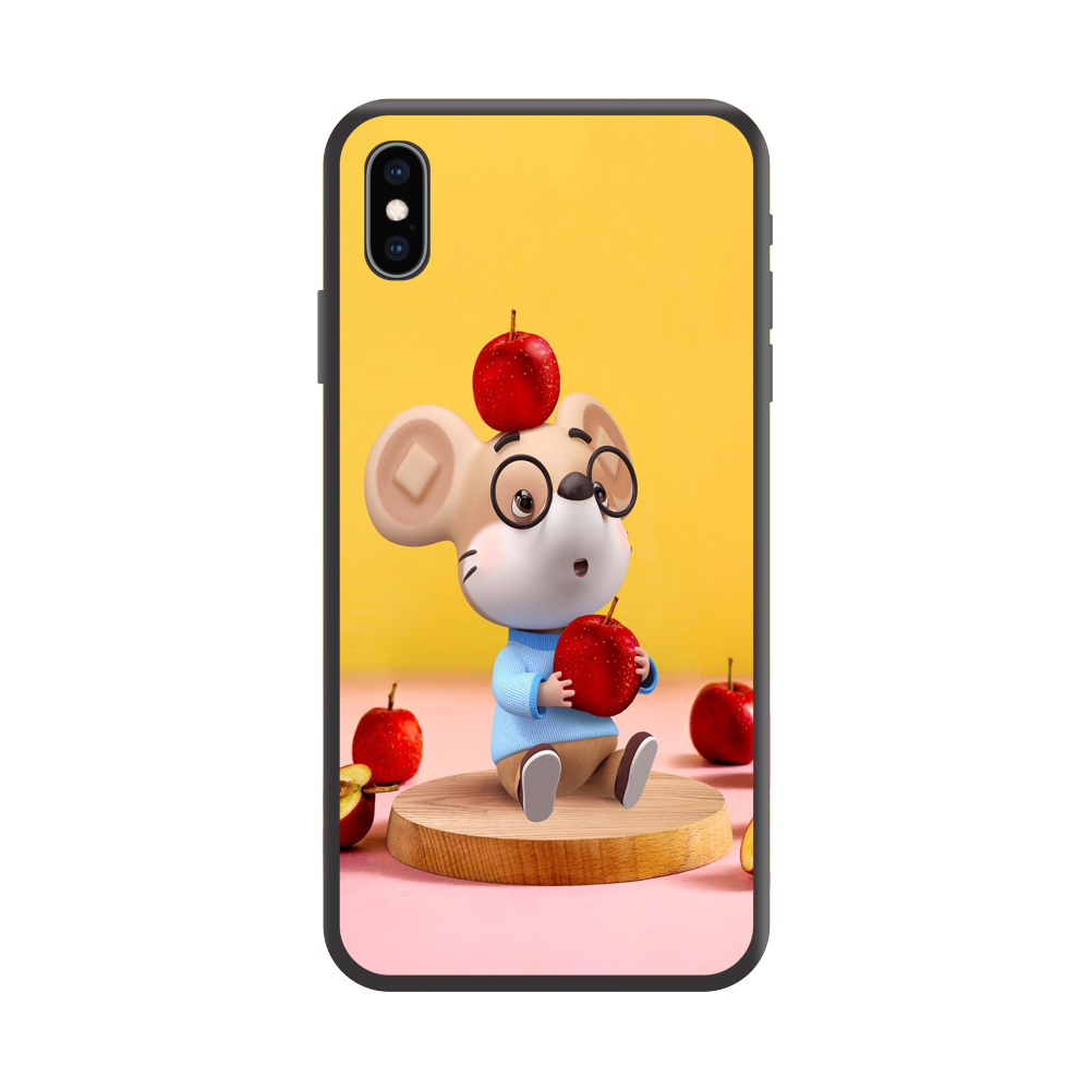Ốp lưng TPU viền dẻo cho điện thoại IPHONE XS MAX Hình Chuột Tết 2020 Mẫu 11