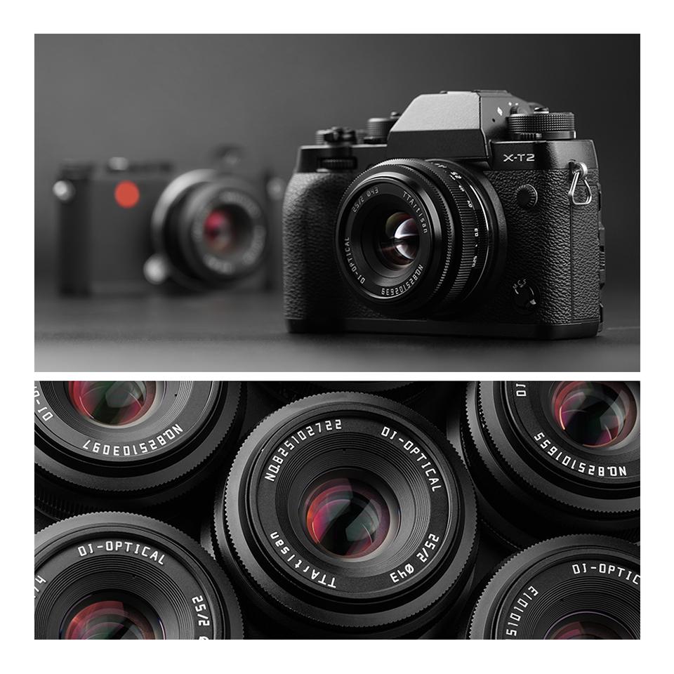 Ống kính máy ảnh chân dung TTArtisan 25 mm F2.0 APS-C MF cho Sony A6000 A7III A7S Fuji X-A1 Canon M1 Nikon Z6 Sigma FPL Leica T Loại giao diện: L-Mount