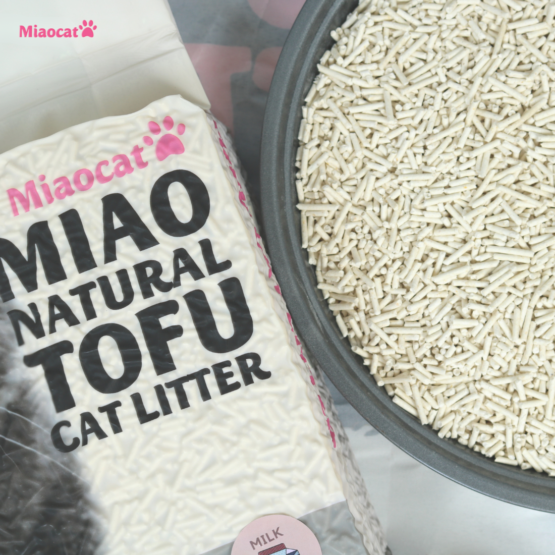 Combo 2 túi cát đậu nành Miao 6L cho mèo - Hương Trà Xanh - Miaocat