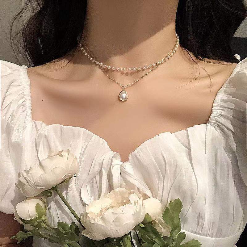 Dây chuyền choker ngọc trai