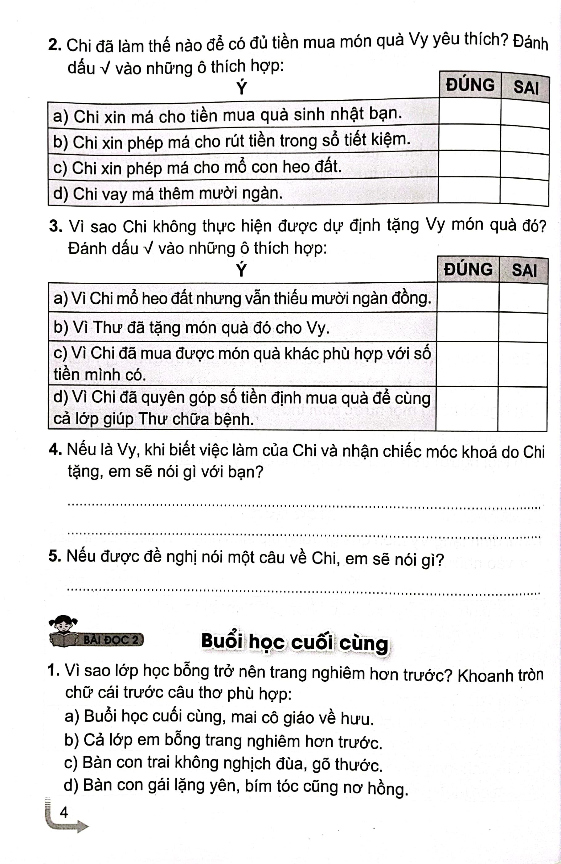 Vở Bài Tập Tiếng Việt 4 - Tập 2