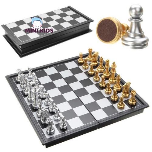 Bộ Cờ Vua Nam Châm Cao Cấp Gấp Gọn Siêu Tiện Dụng Kích Thước Lớn, Board Game cho Trẻ Em và Gia Đình