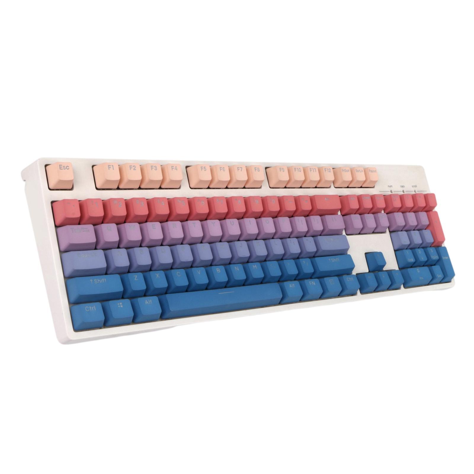 104Key Mechanical Keyboard Keycaps Waterproof Anti-Slip Office Supplies
