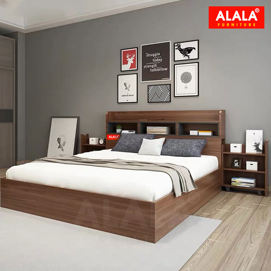 Giường ngủ ALALA81 + 3 hộc kéo / Miễn phí vận chuyển và lắp đặt/ Đổi trả 30 ngày/ Sản phẩm được bảo hành 5 năm từ thương hiệu ALALA/ Chịu lực 700kg