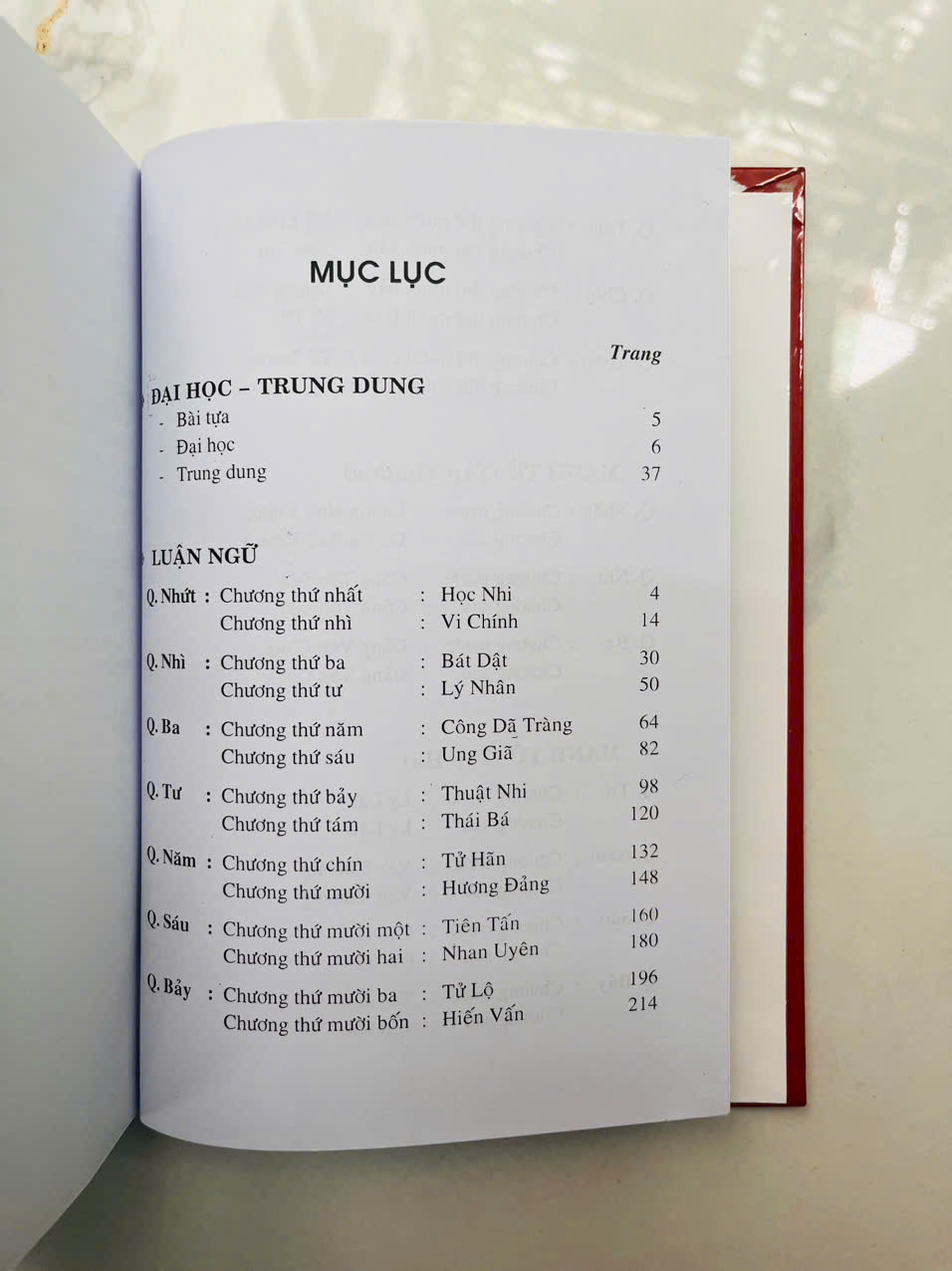 Tứ Thư : Đại Học - Trung Dung - Luận Ngữ - Mạnh Tử