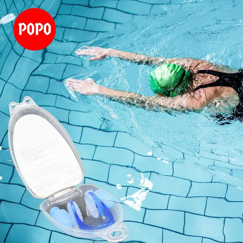 Bộ bịt tai người lớn cao cấp EN5 ngăn nước, chất liệu an toàn, thiết kế kiểu mới trong bộ sưu tập đồ bơi POPO