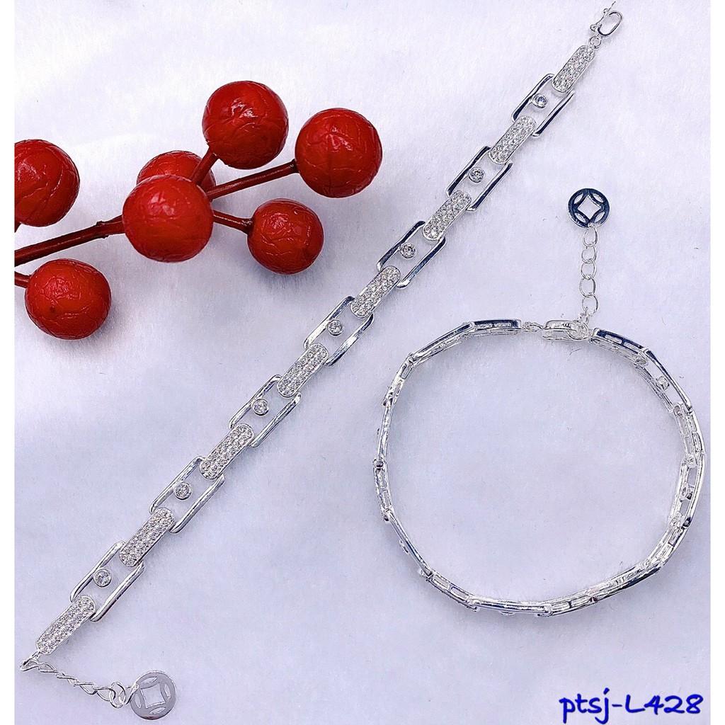 LẮC TAY BẠC ĐÍNH THANH ĐÁ L428