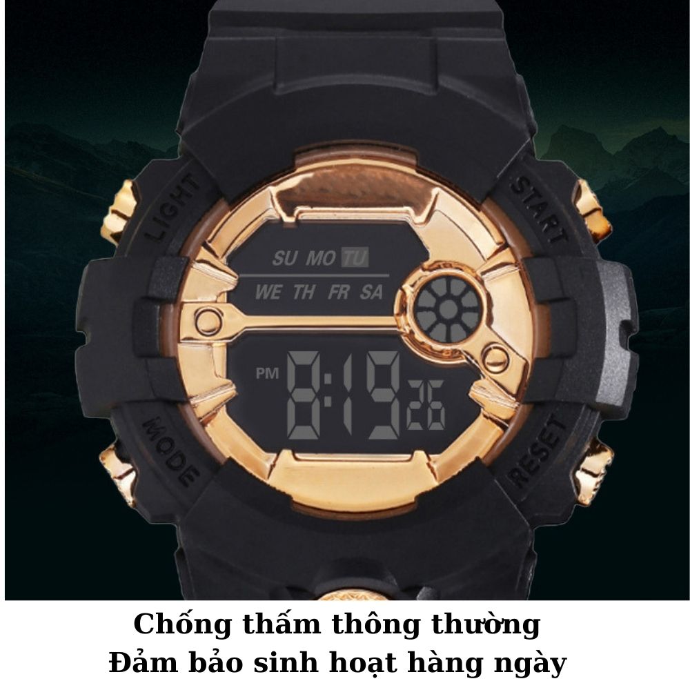 Đồng hồ thể thao điện tử nam nữ Pagini WA05 - Thiết kế Unisex khỏe khoắn, năng động - Đa chức năng báo thức, hiển thị lịch ngày giờ thứ, chống nước nhẹ