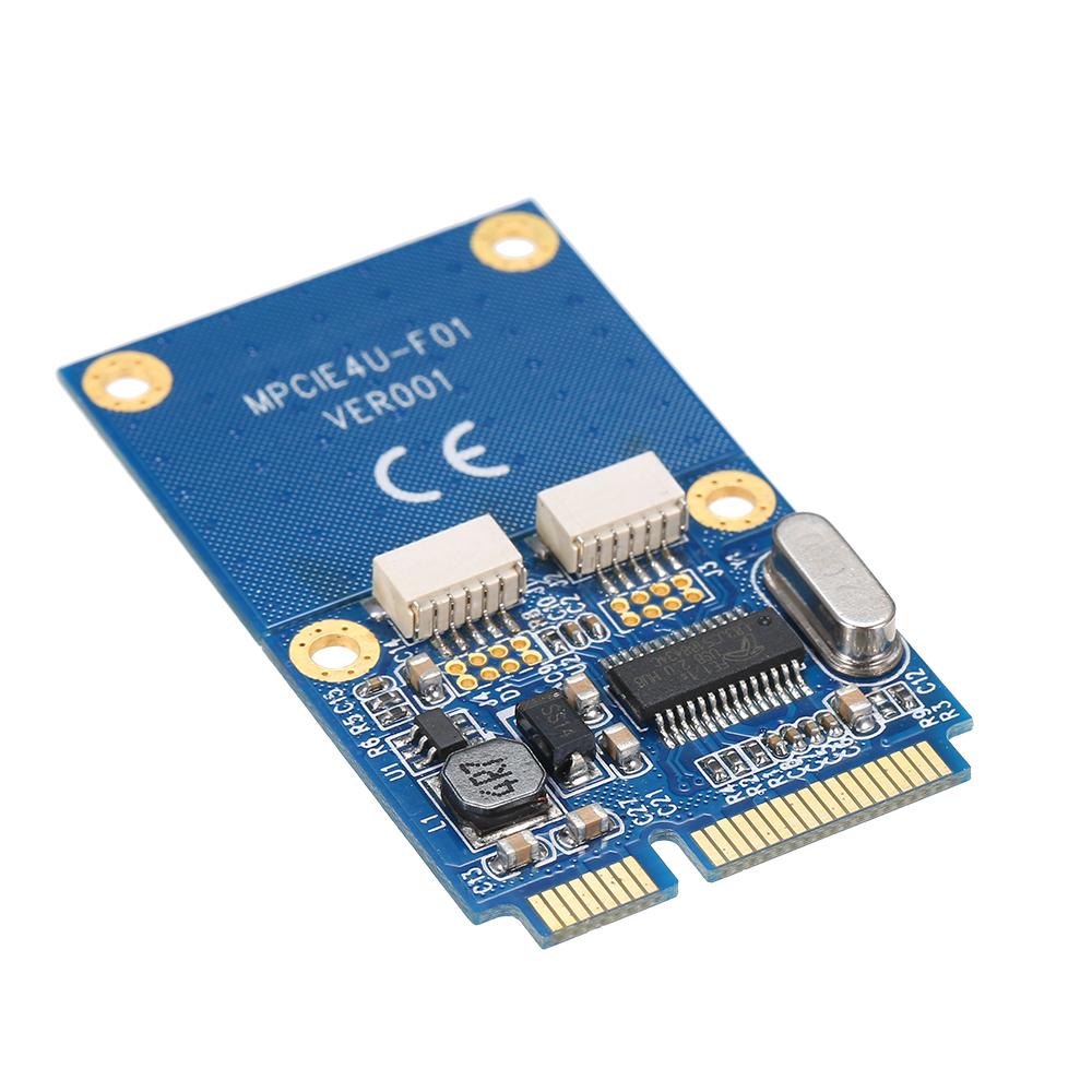 Bộ chuyển đổi Mini PCI-E sang USB Kép MINI PCIe sang 2 cổng Thẻ mở rộng USB2.0