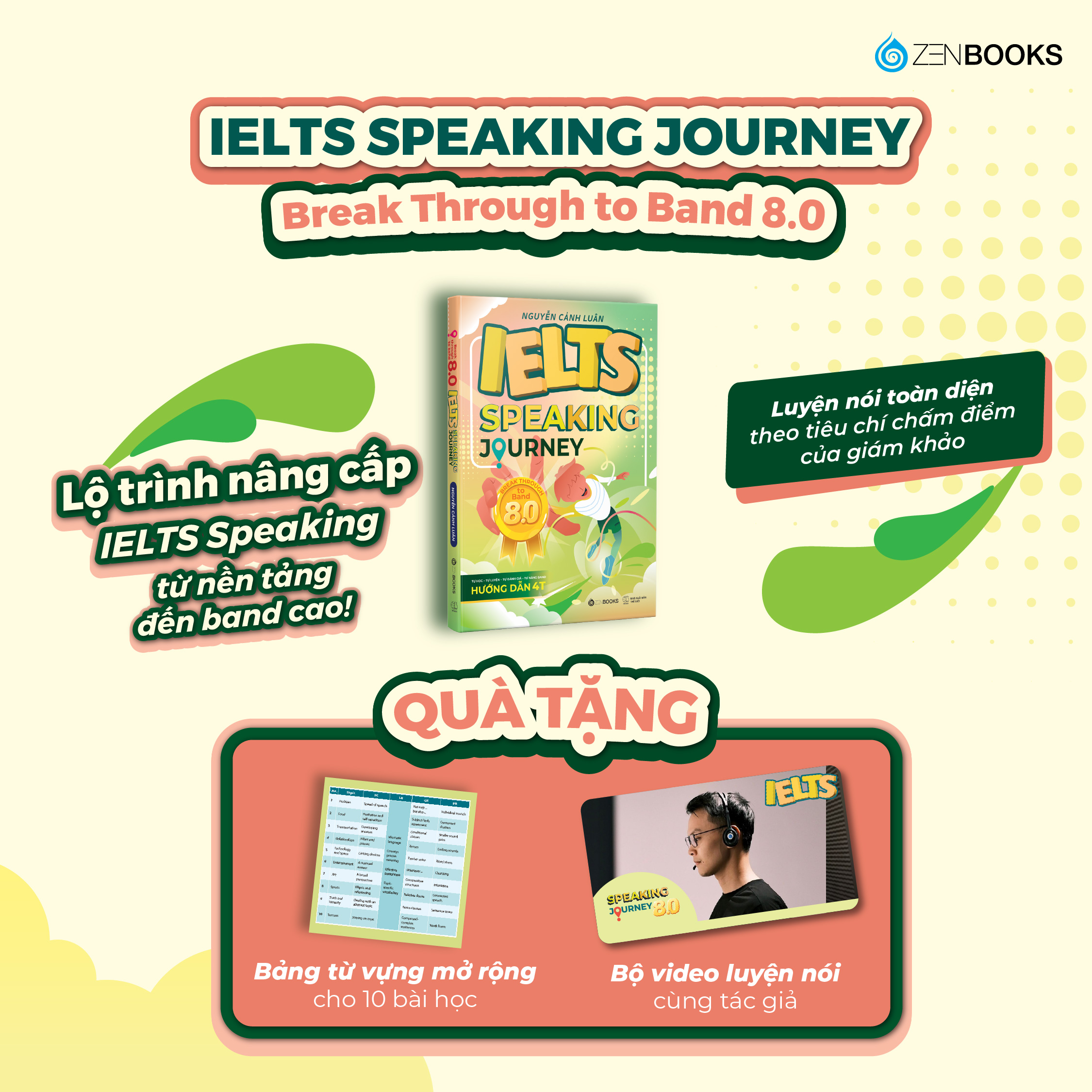 Sách - IELTS SPEAKING JOURNEY - Break Through to Band 8.0 - Lộ trình nâng cấp từ nền tảng đến 8.0
