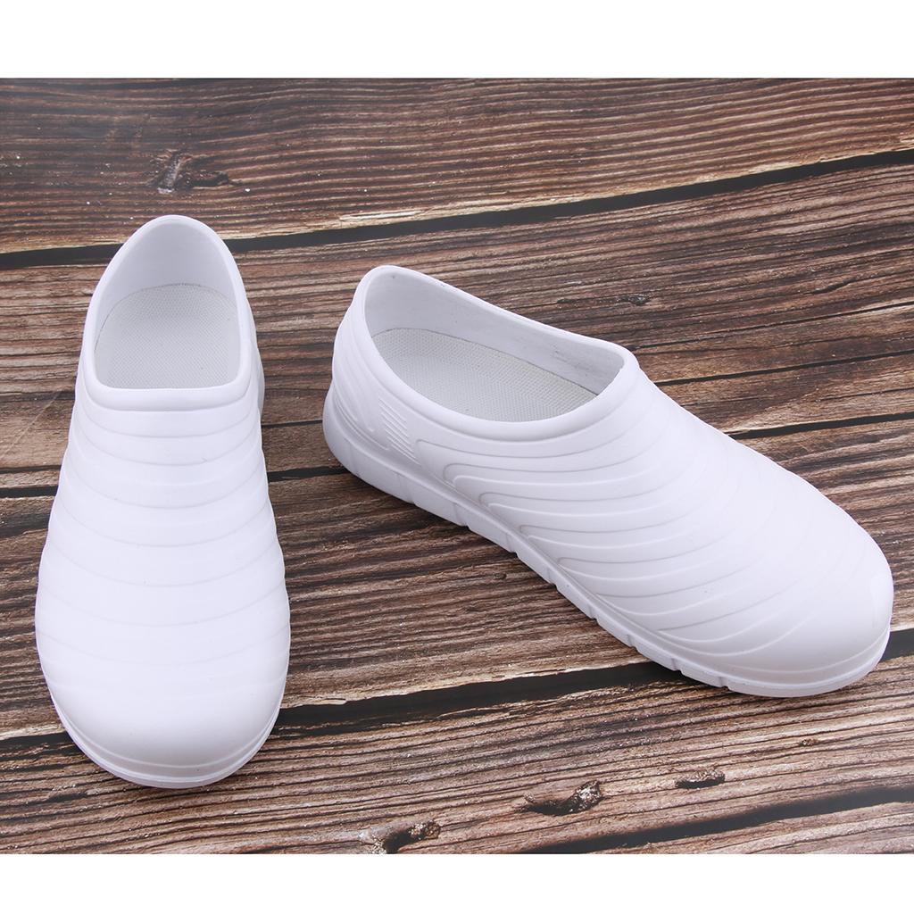 Unisex Non Slip Chef Clog Oil Water Resistant Work Lightweight Shoe White 37