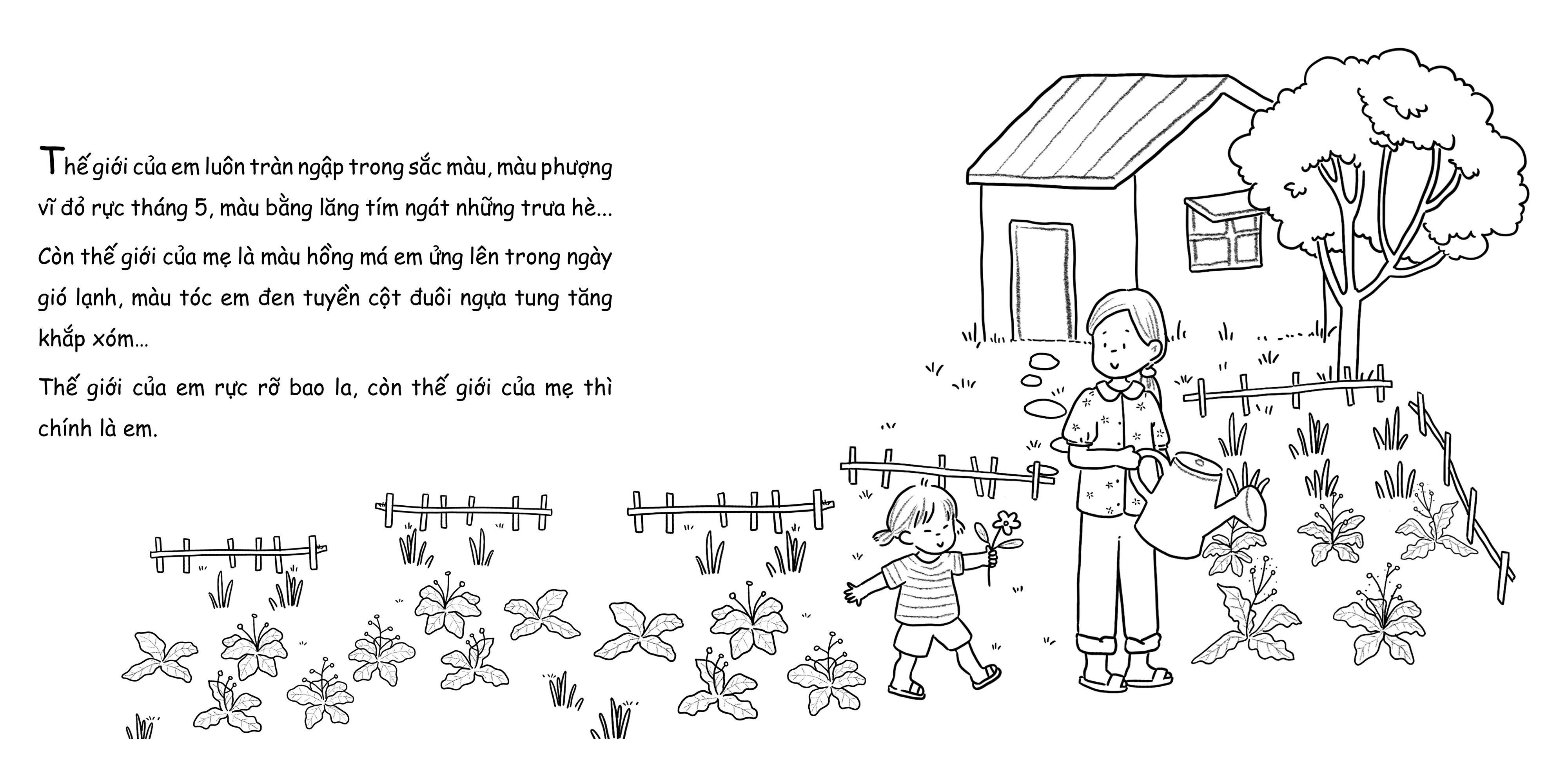 Combo 2 cuốn sách tô màu Bữa Cơm Ngon Nhất Là Cơm Của Mẹ + Hiên Nhà Chắn Hết Mưa Giông