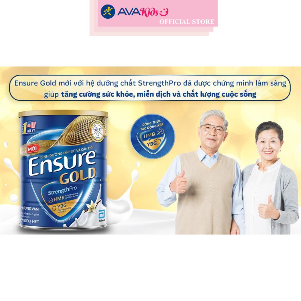 Sữa bột người lớn Ensure Gold StrengthPro hương vani 800g