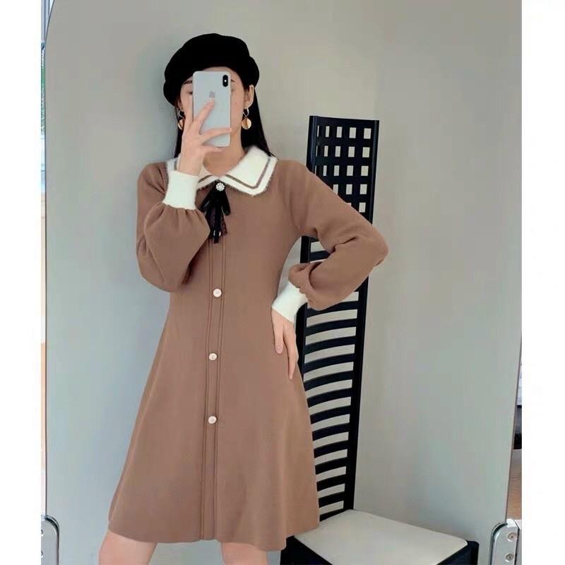Váy len nơ QC cao cấp