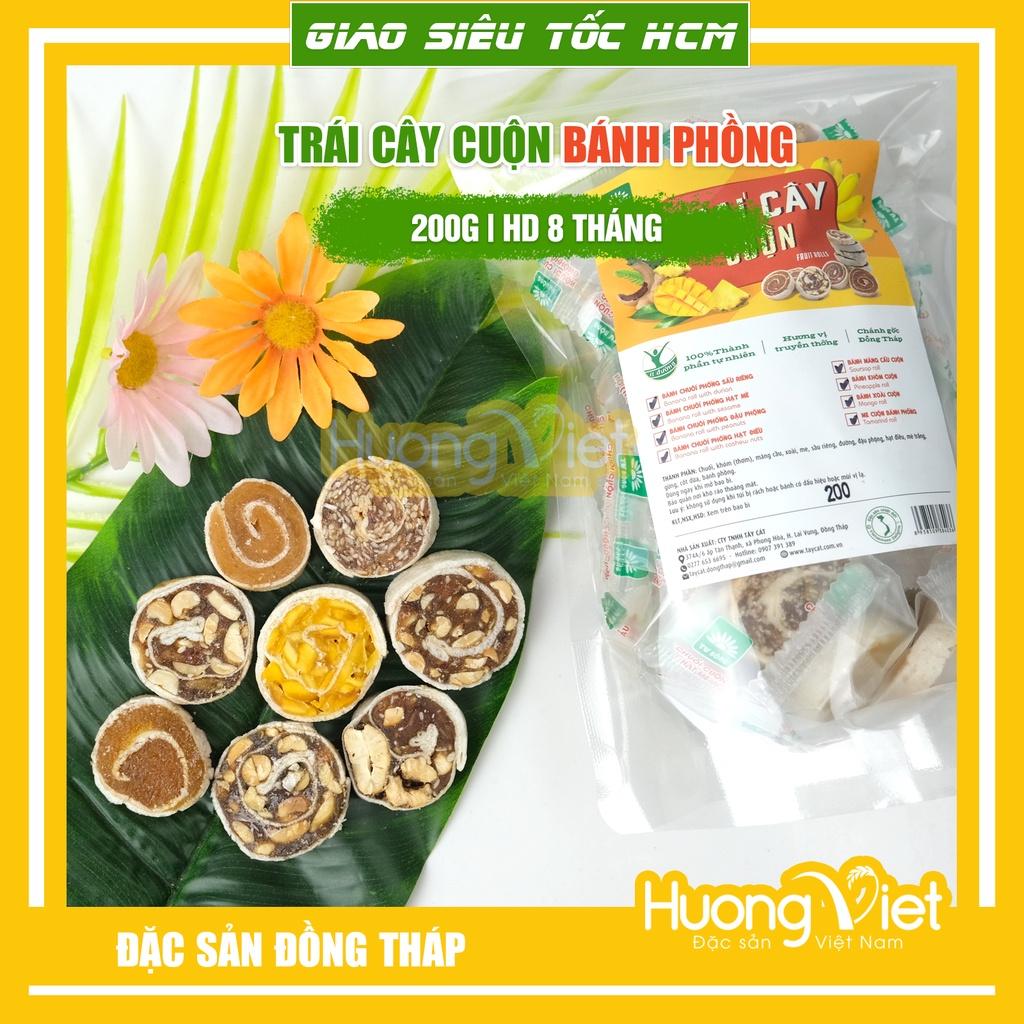 Đặc Sản Đồng Tháp - Trái Cây Thập Cẩm Cuộn Bánh Tráng Túi 200G Gồm 8 Loại Kẹo Mứt, Đặc Sản Đồng Tháp Tư Bông, Bánh Kẹo Đồ Ăn Vặt Sài Gòn