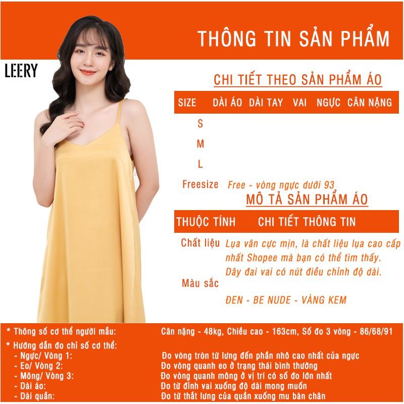 Đầm maxi lụa có nút điều chỉnh độ dài váy lụa dáng dài chất đẹp váy ngủ chống nhăn V2D-01
