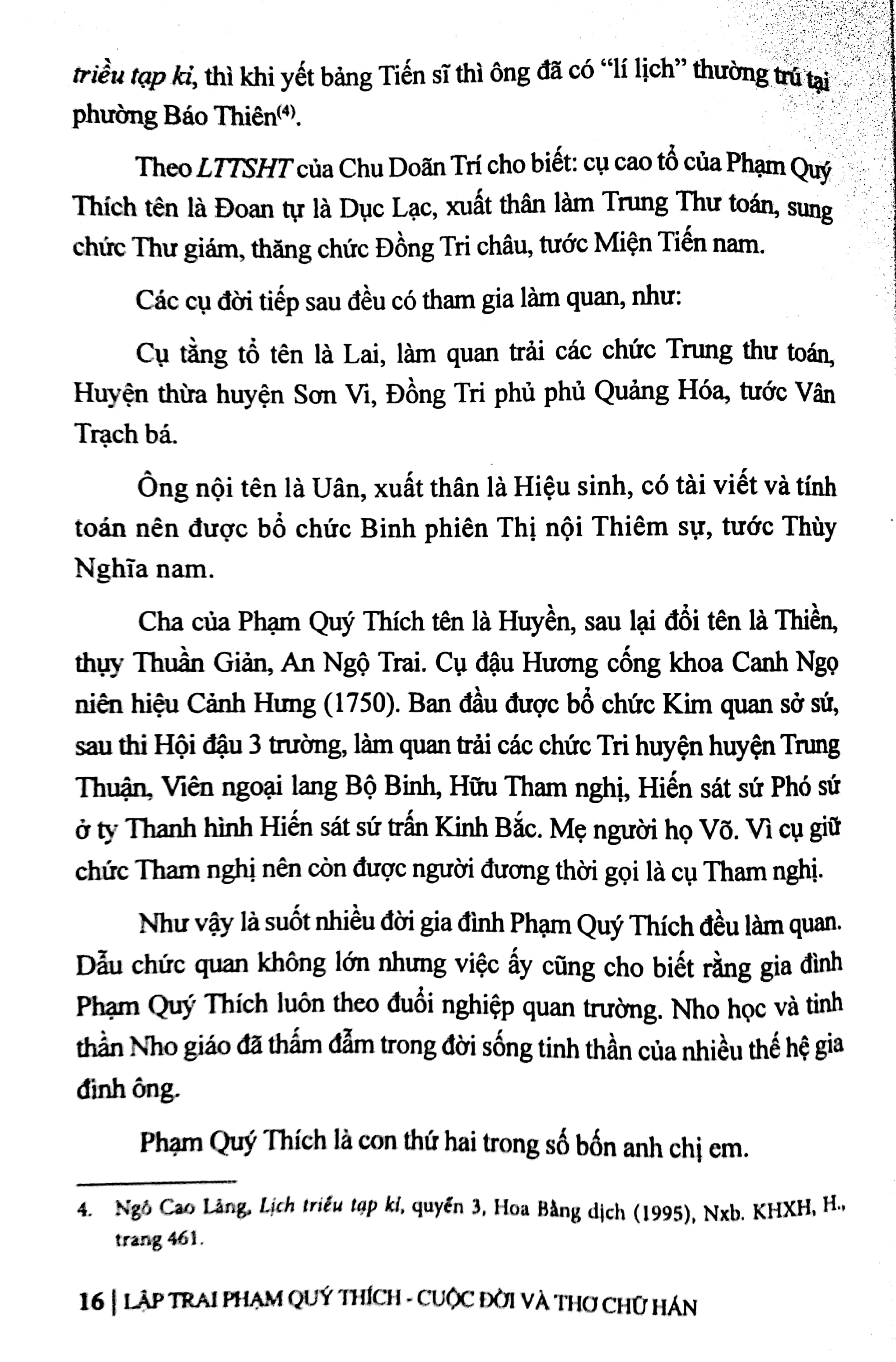 Lập Trai Phạm Quý Thích - Cuộc Đời Và Thơ Chữ Hán