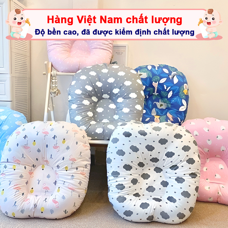 Gối chống trào ngược chất cotton cao cấp Baby-S, Gối cho bé sơ sinh 0-2 tuổi size đại nhiều họa tiết – SSS011