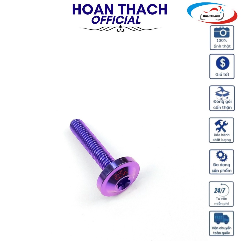 Ốc Gr5 Titan Dù 6L30 Tím dùng cho nhiều dòng xe SP010427