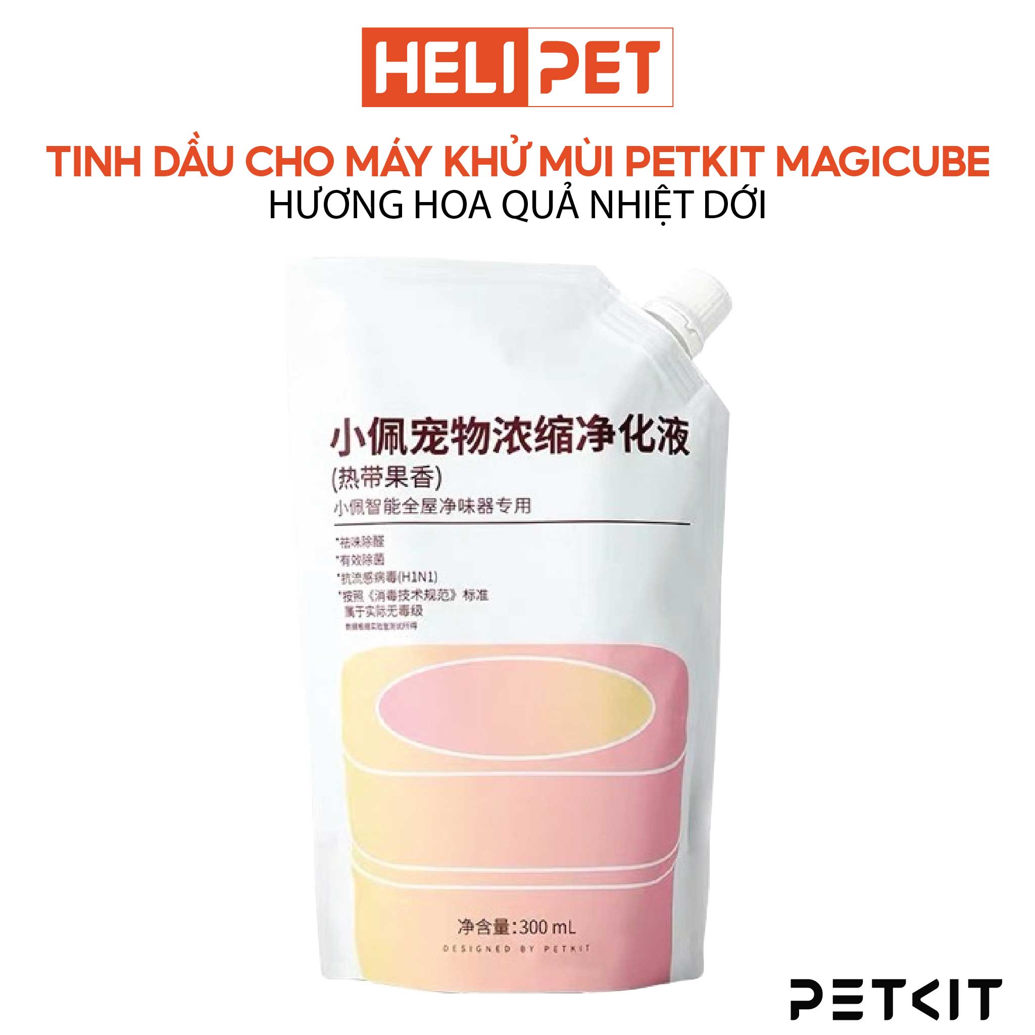 Tinh Dầu Máy Khử Mùi PETKIT Air Magicube Liquid Refill 300ml dùng 1 tháng - HeLiPet