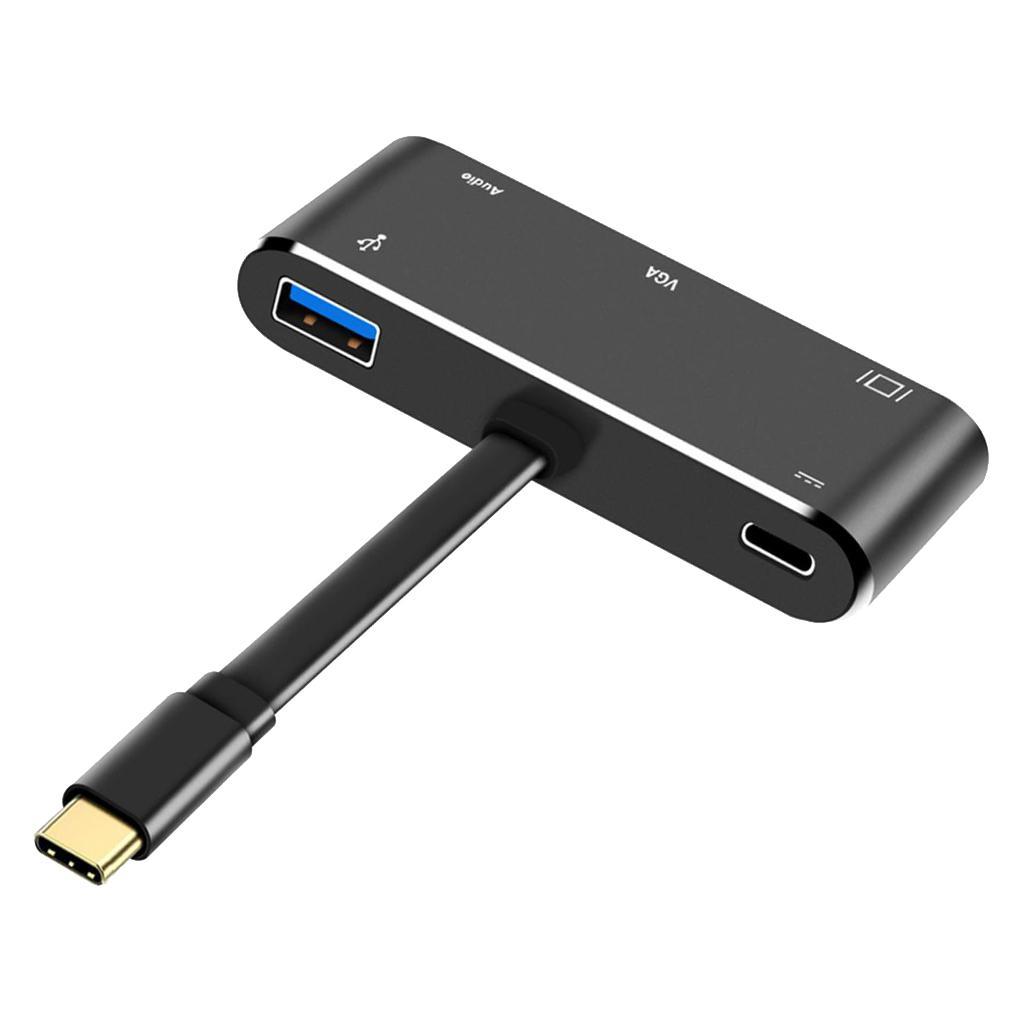To  4K Apapter VGA Cable Audio USB3.0 PD Converter HUB Cable