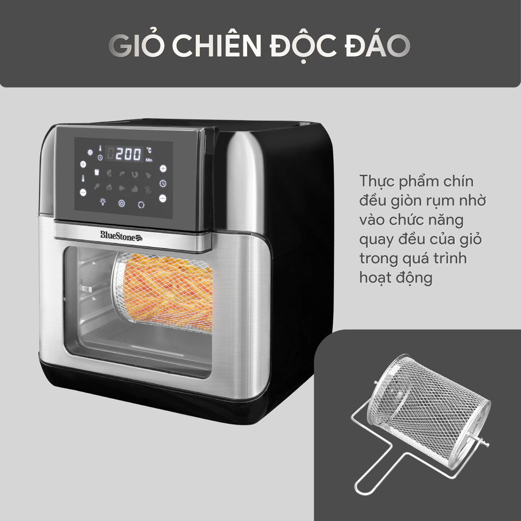 Nồi Chiên Không Dầu Điện Tử BlueStone AFB-5888 (10 Lít) - Hàng Chính Hãng