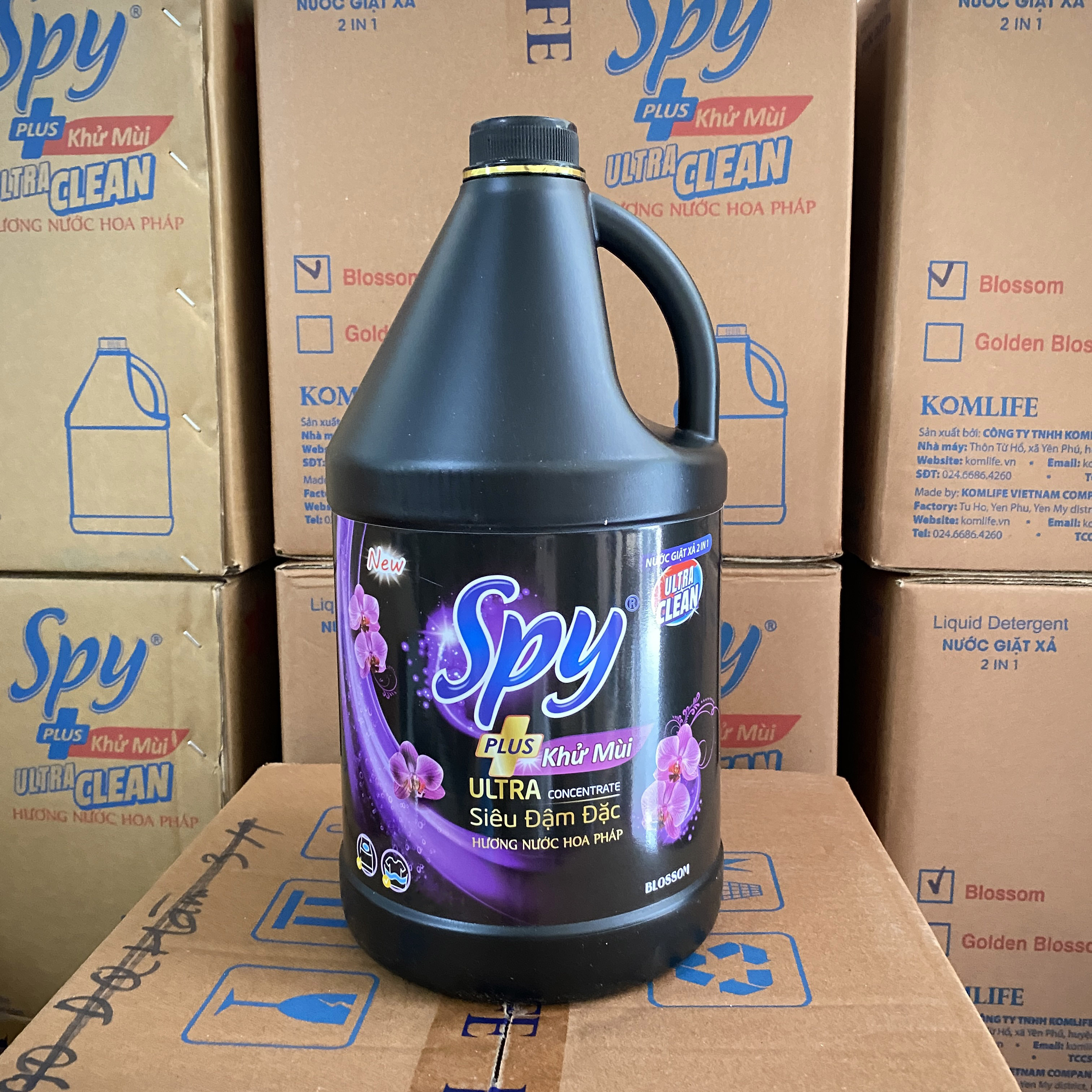 Nước giặt xả SPY Ultra Clean Plus màu Tím 3,6 kg 2 trong 1 Sạch sâu Thơm lâu Diệt khuẩn