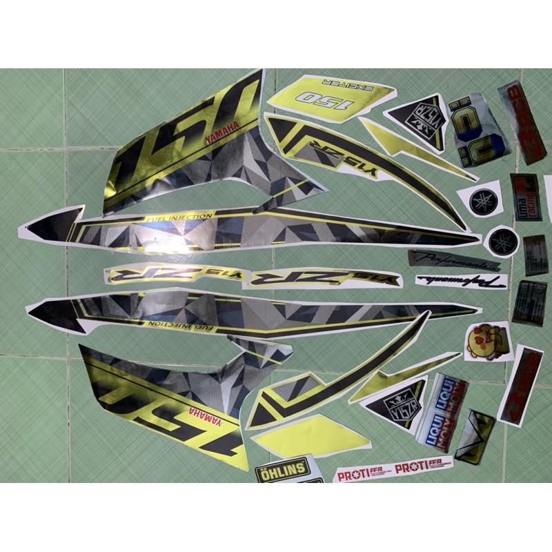 Tem exciter 150 Y15ZR vàng crom