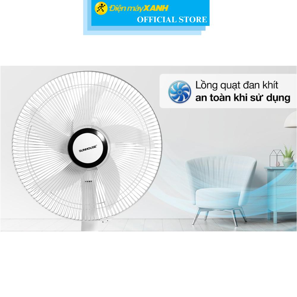 Quạt sạc điện Sunhouse 5 cánh SHD7223 24W - Hàng Chính Hãng