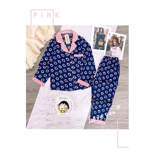 Đồ ngủ pijama lụa dài tay siêu xinh