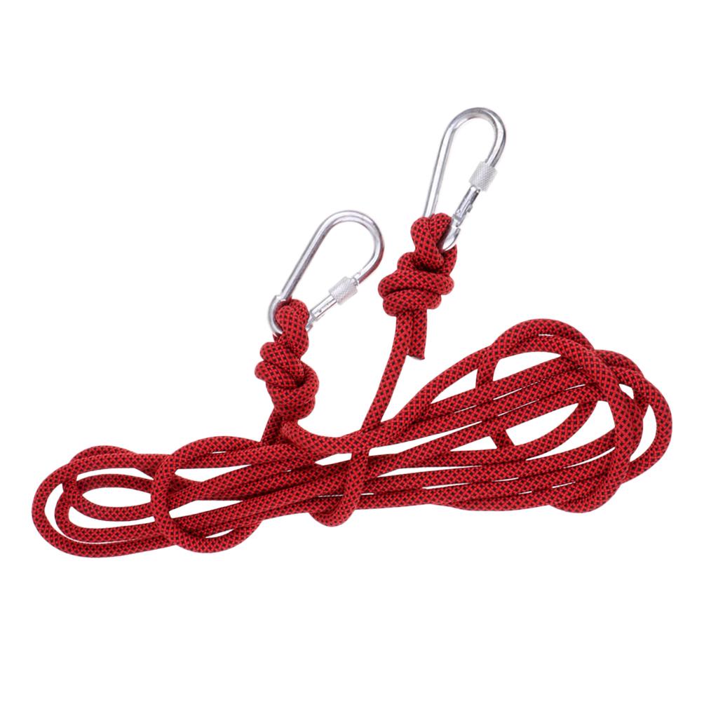 5M 10mm Outdoor Rock Climbing Rope Rescue Rappelling Safety Static Rope