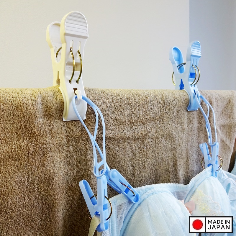 Set 10 kẹp quần áo có dây treo tiện lợi Kokubo Color Cruise - Hàng Nội Địa Nhật Bản